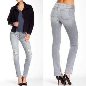 J Brand Grey Distressed Rail Sweet Jeans 30